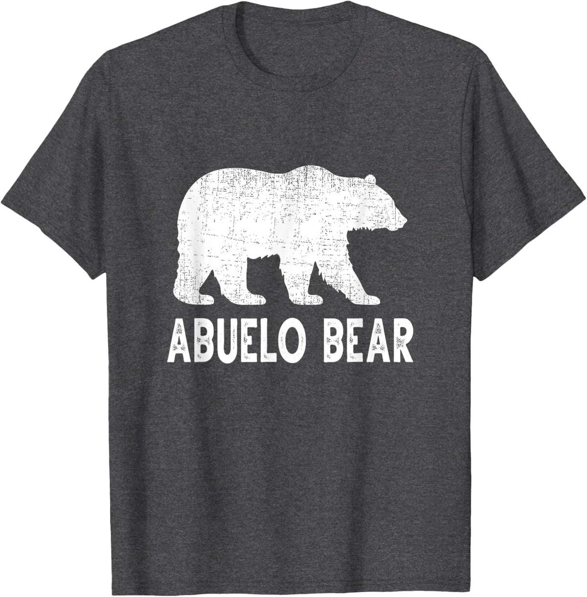 Abuelo Bear Mexican Spanish Grandpa Funny Matching T-Shirt - Dark Heather Grey