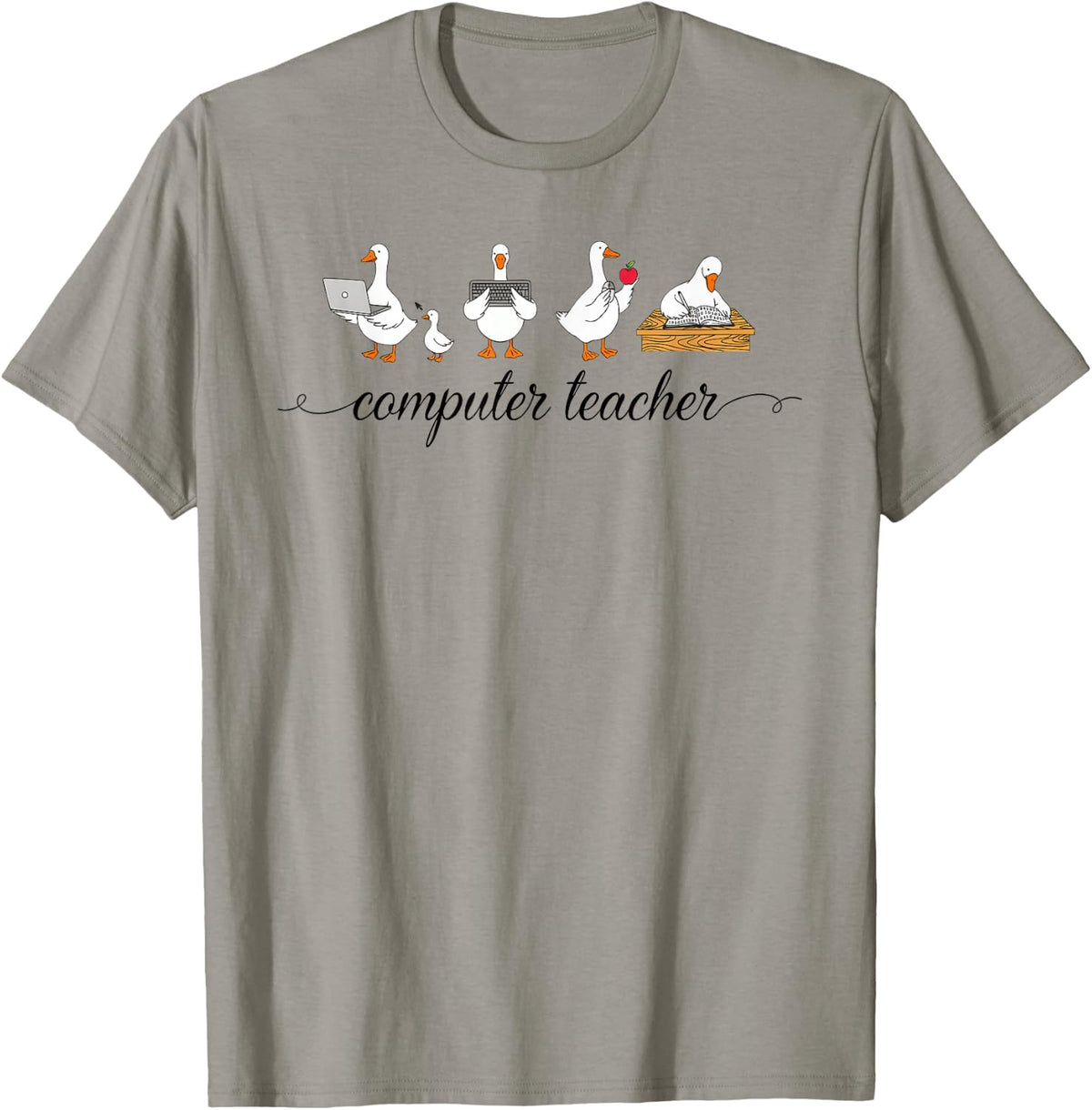 Computer Teacher Science Technology Tech Computing Educator T-Shirt - Slate Grey