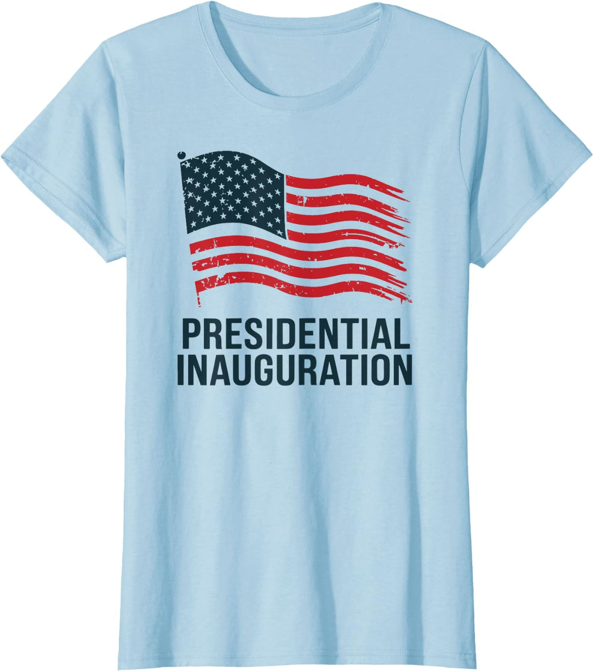 Presidential Inauguration Day Celebration Vintage USA Flag T-Shirt - Baby Blue
