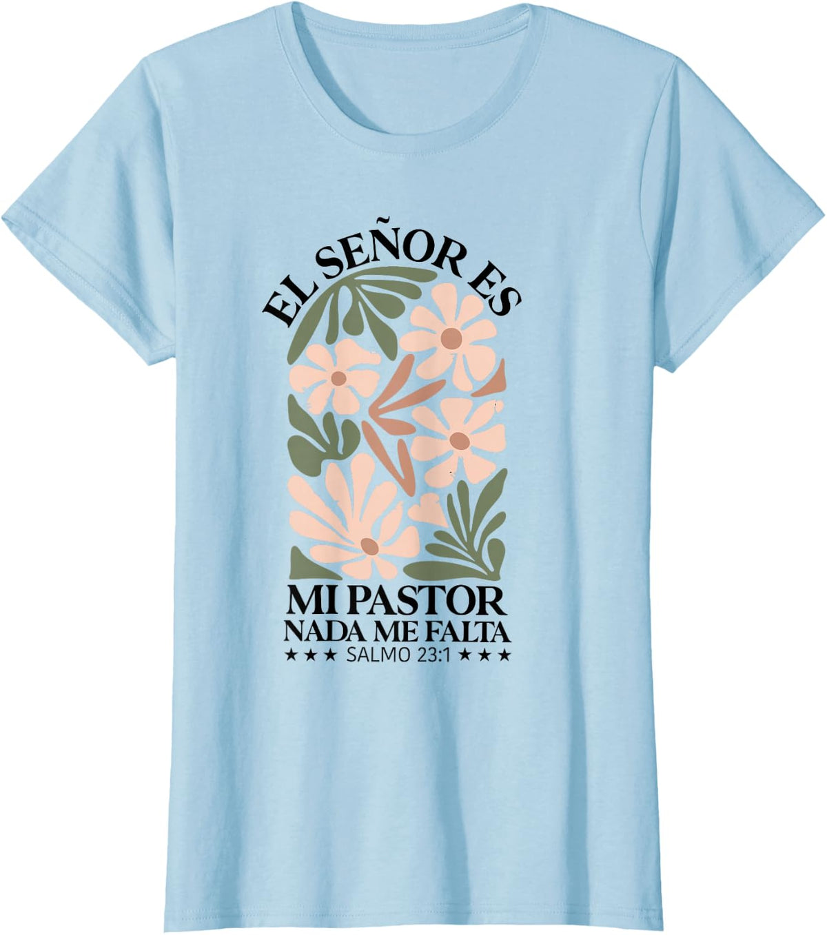 Camiseta cristiana en espanol Versiculo Spanish Christians T-Shirt - Baby Blue