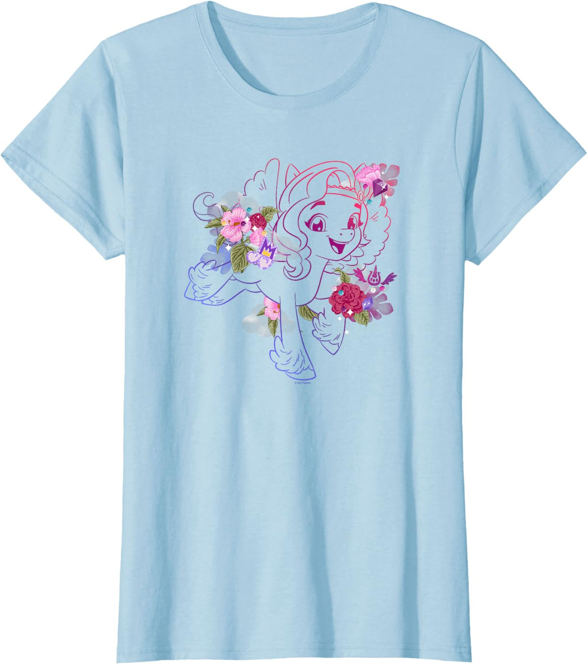 My Little Pony: A New Generation Princess Pipp Stickers T-Shirt - Baby Blue