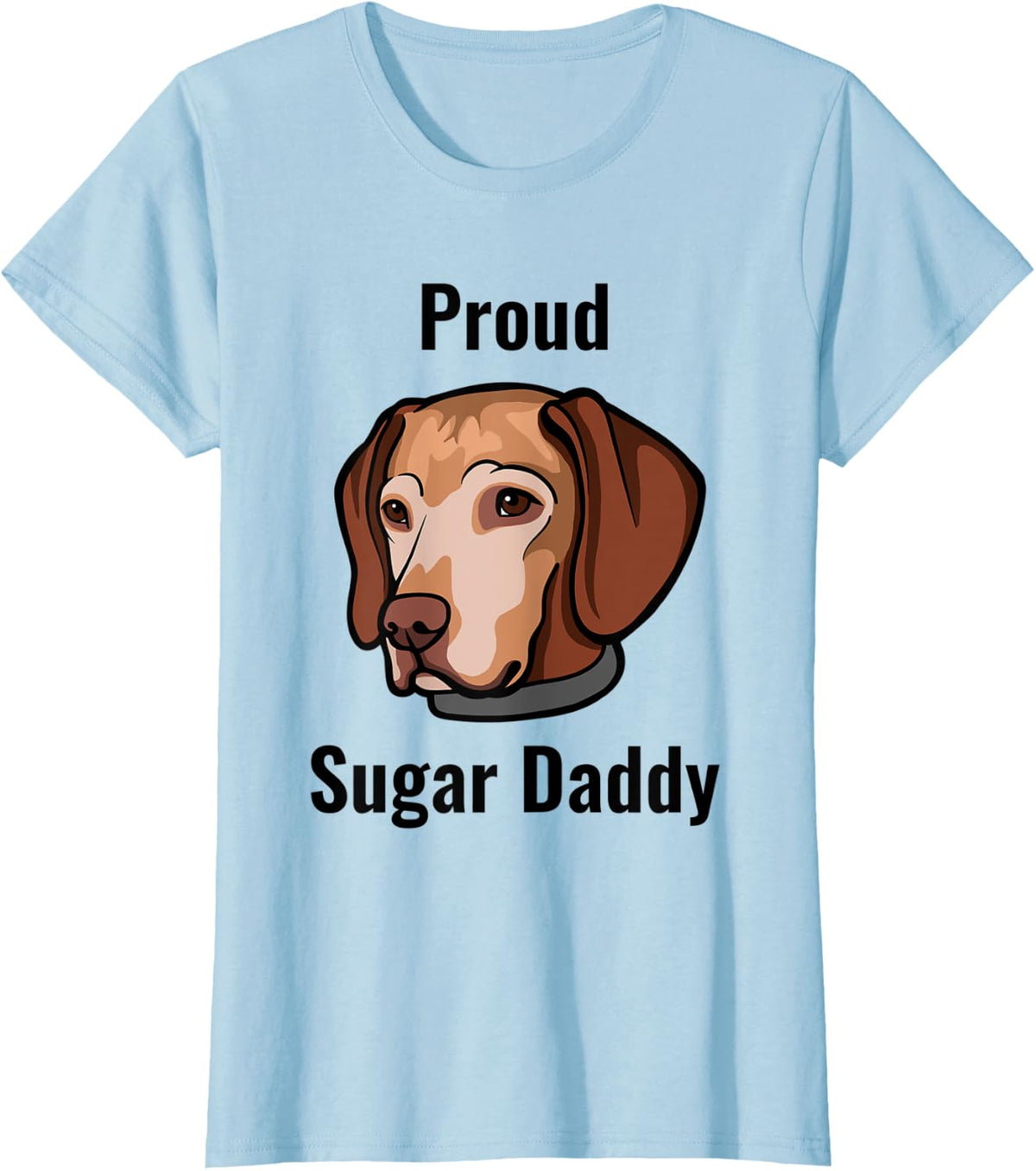 White Face Vizsla T-Shirt - Baby Blue