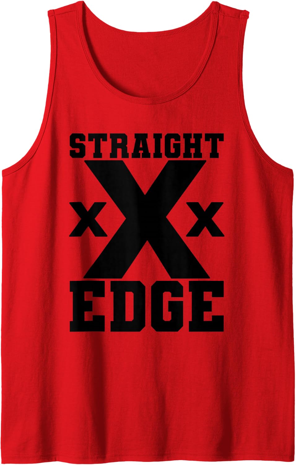 Straight Edge XXX Hardcore Punk Rock HC Vegan sXe Design Tank Top - Red