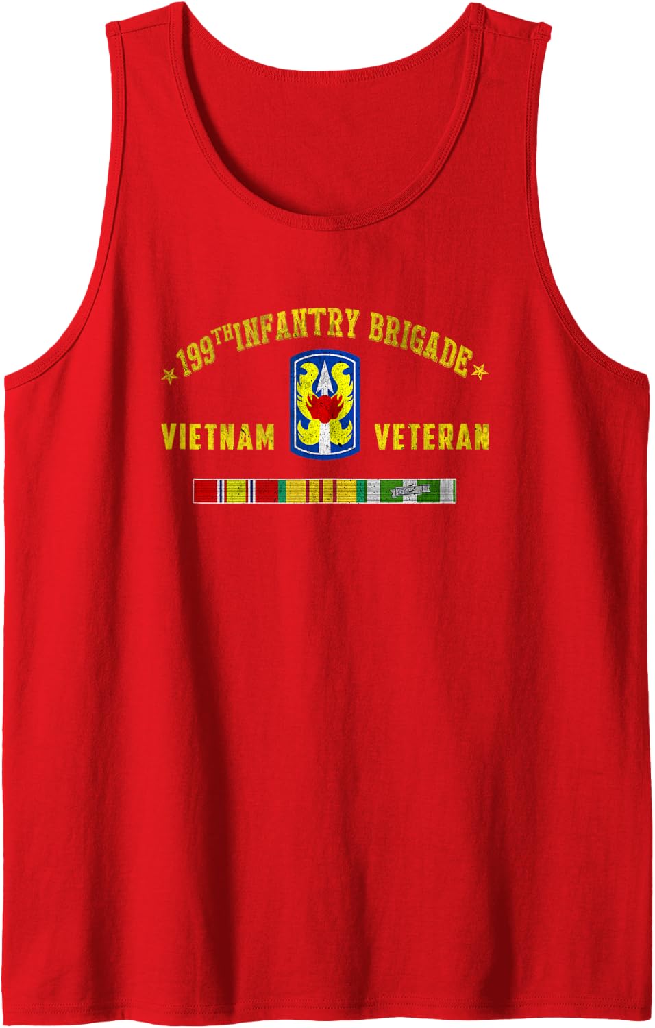 199th Infantry Brigade Vietnam Veteran Military Christmas Sleeveless Tank Top - Red
