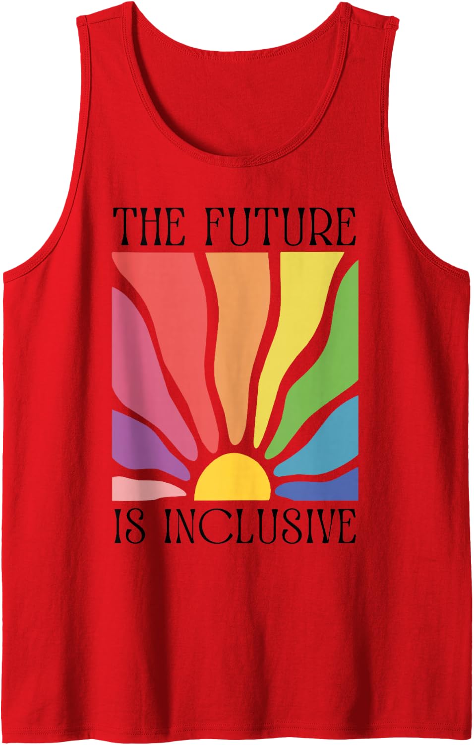 The Future is Inclusive Shirt Transgender LGBTQ Pride Sleeveless Tank Top - Red