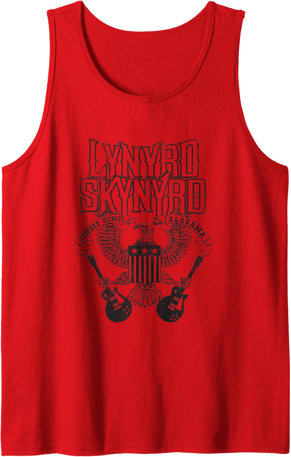 Sweet Home Alabama Eagle Guitars Classic Southern Rock Music Tank Top - Red
