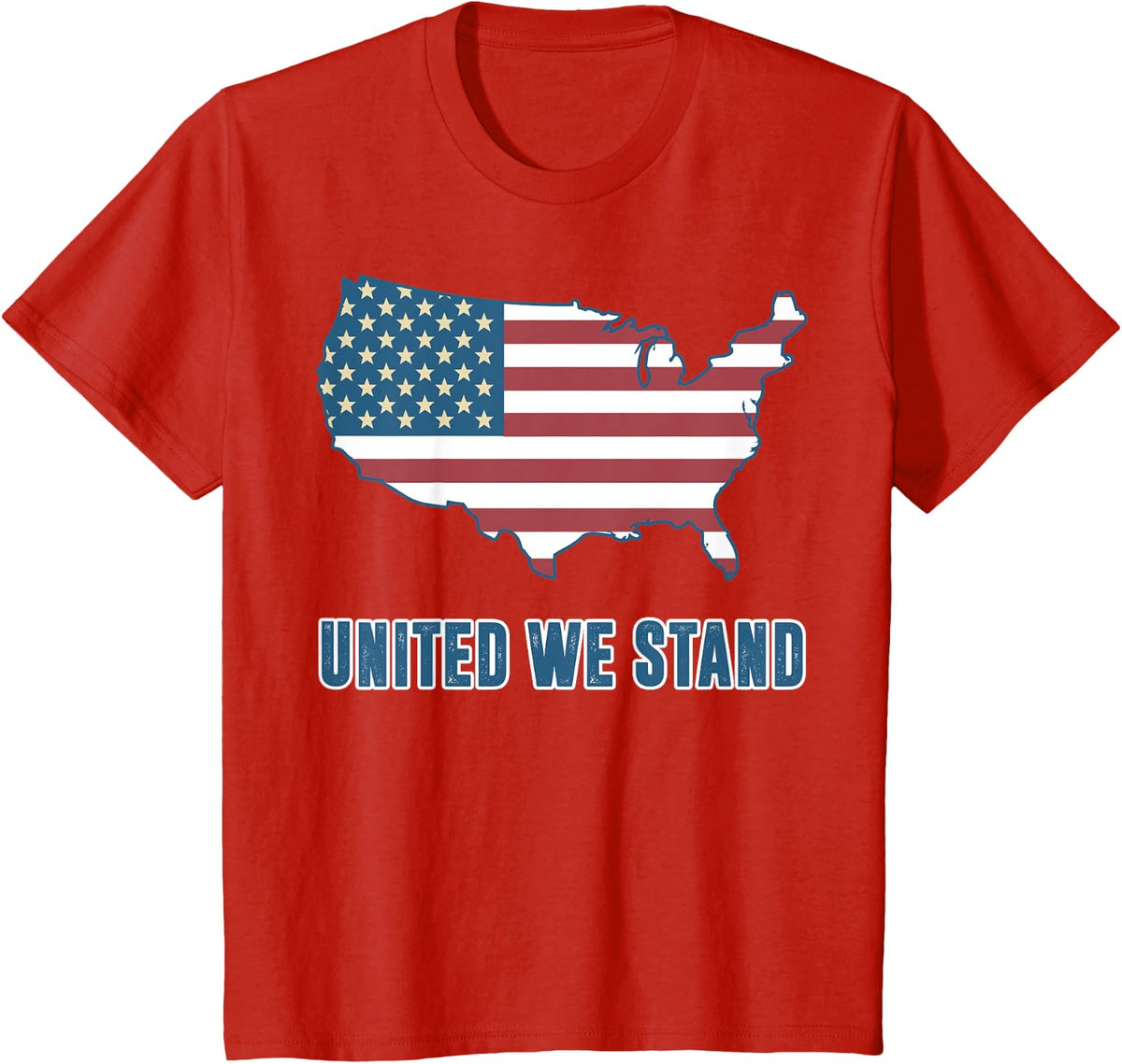 United We Stand T-Shirt Patriotic Shirt Men Women Kids - Red