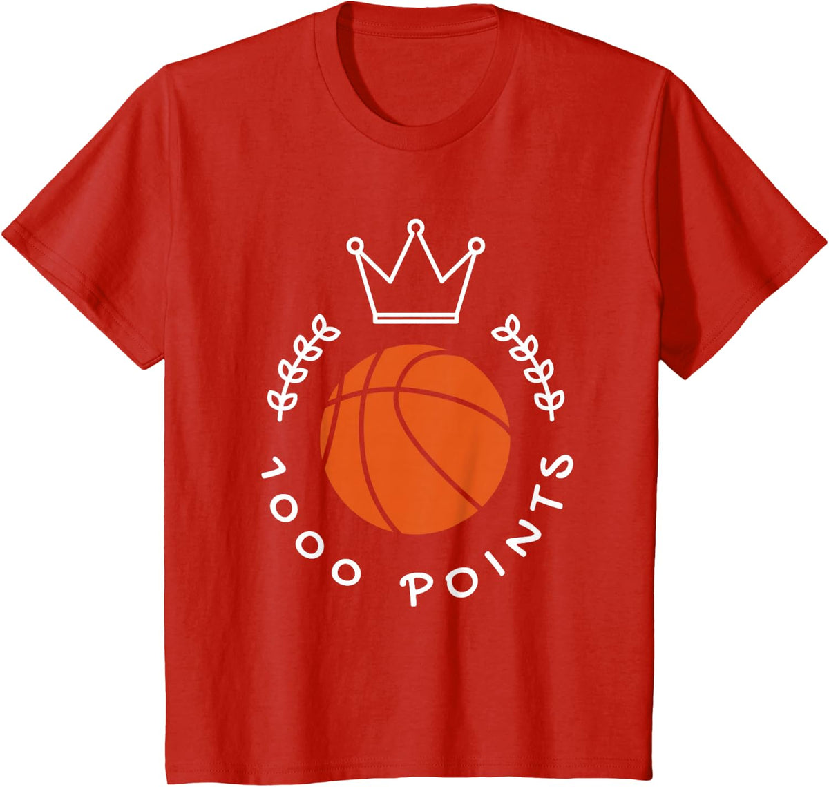1000 Points Basketball Scorer High School Basketball Player T-Shirt - Red