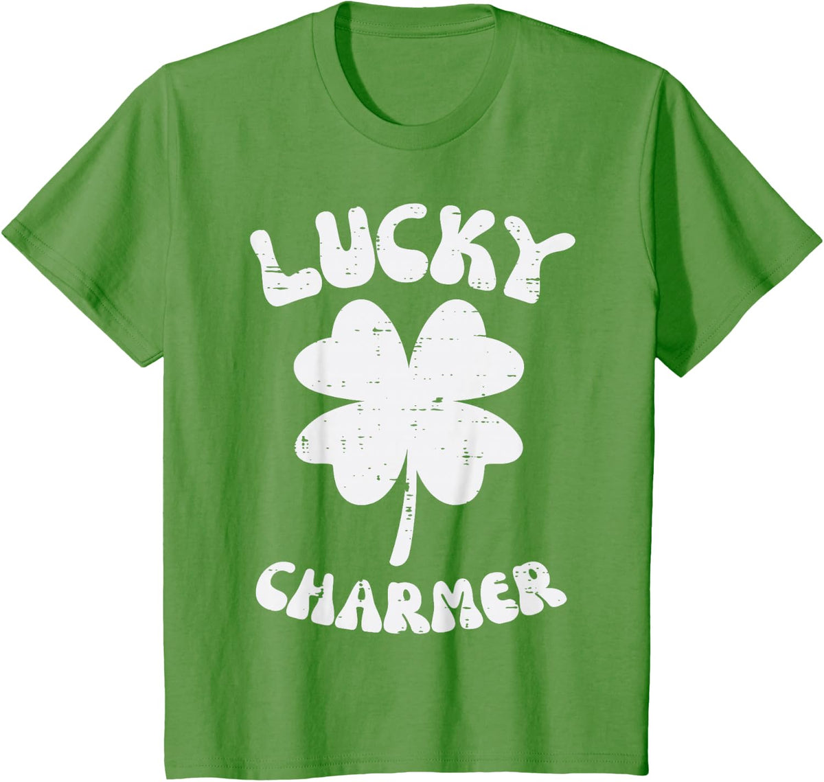 Kids St Patricks Day Lucky Charmer Shamrock Saint Boys Toddler T-Shirt - Grass Green