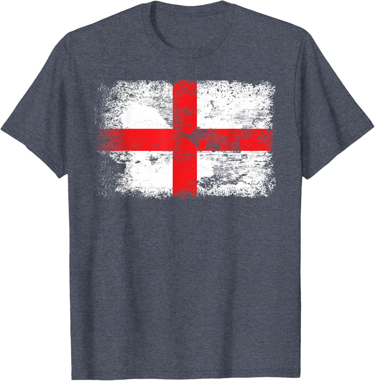 England Flag T-Shirt | Cross of Saint George Flag Tee T-Shirt - Heather Blue