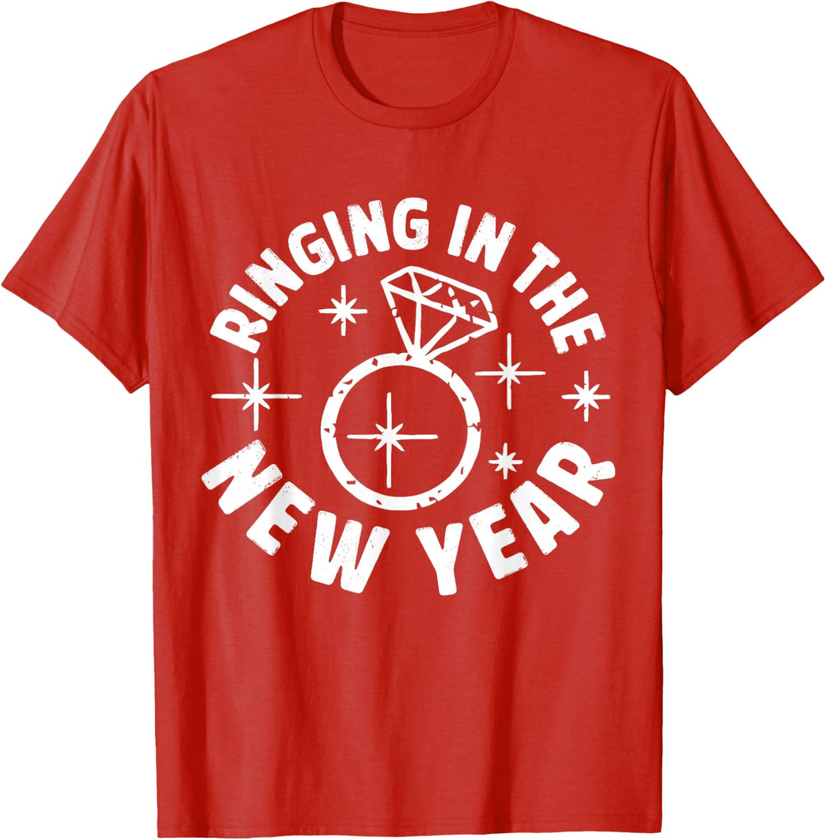 Ringing In The New Year Newlywed, Party New Years Eve T-Shirt - Red