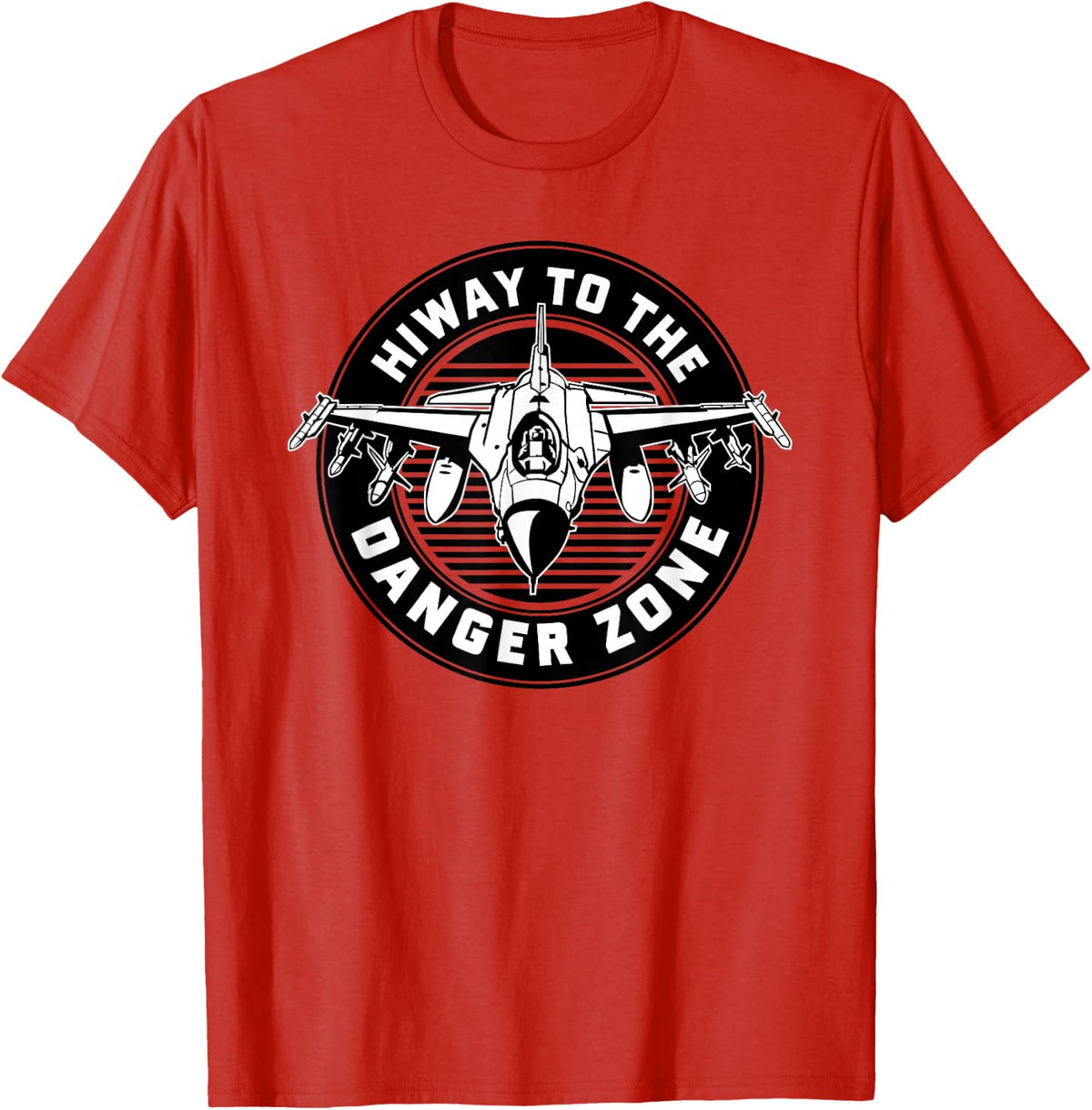 Hiway To The Danger Zone Military T-Shirt - Red