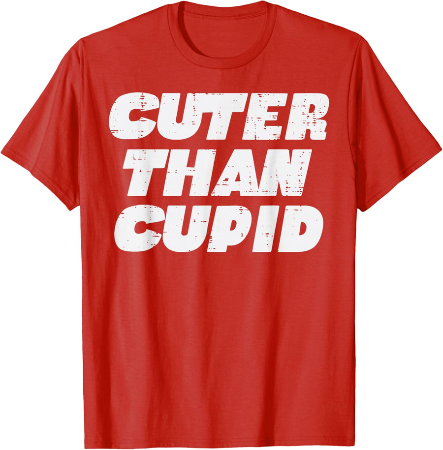 Valentines Day Cuter Than Cupid Toddler Boys Girls Kids Men T-Shirt - Red