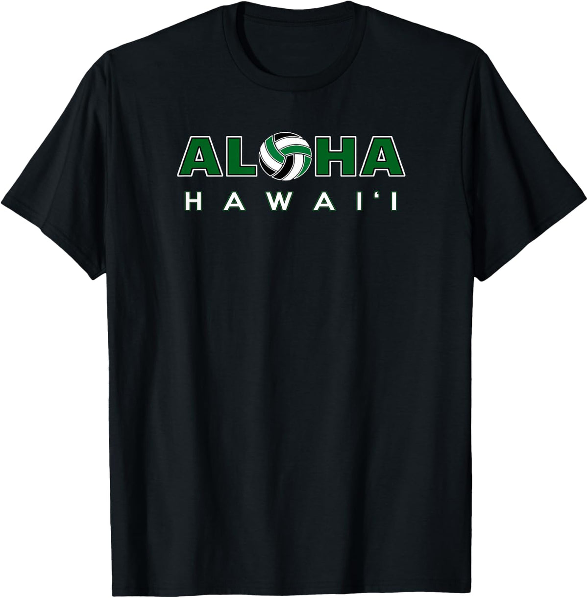 ALOHA Hawaii Volleyball T-Shirt - Black