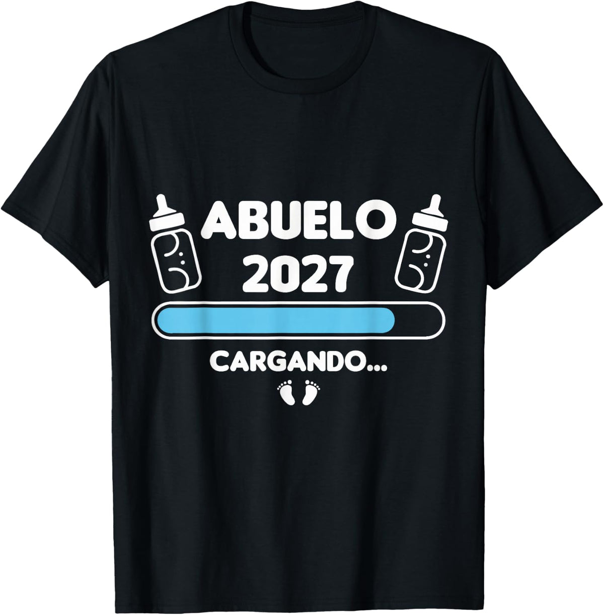 Abuelo 2027 Cargando Barra de Carga Anuncio Embarazo T-Shirt - Black