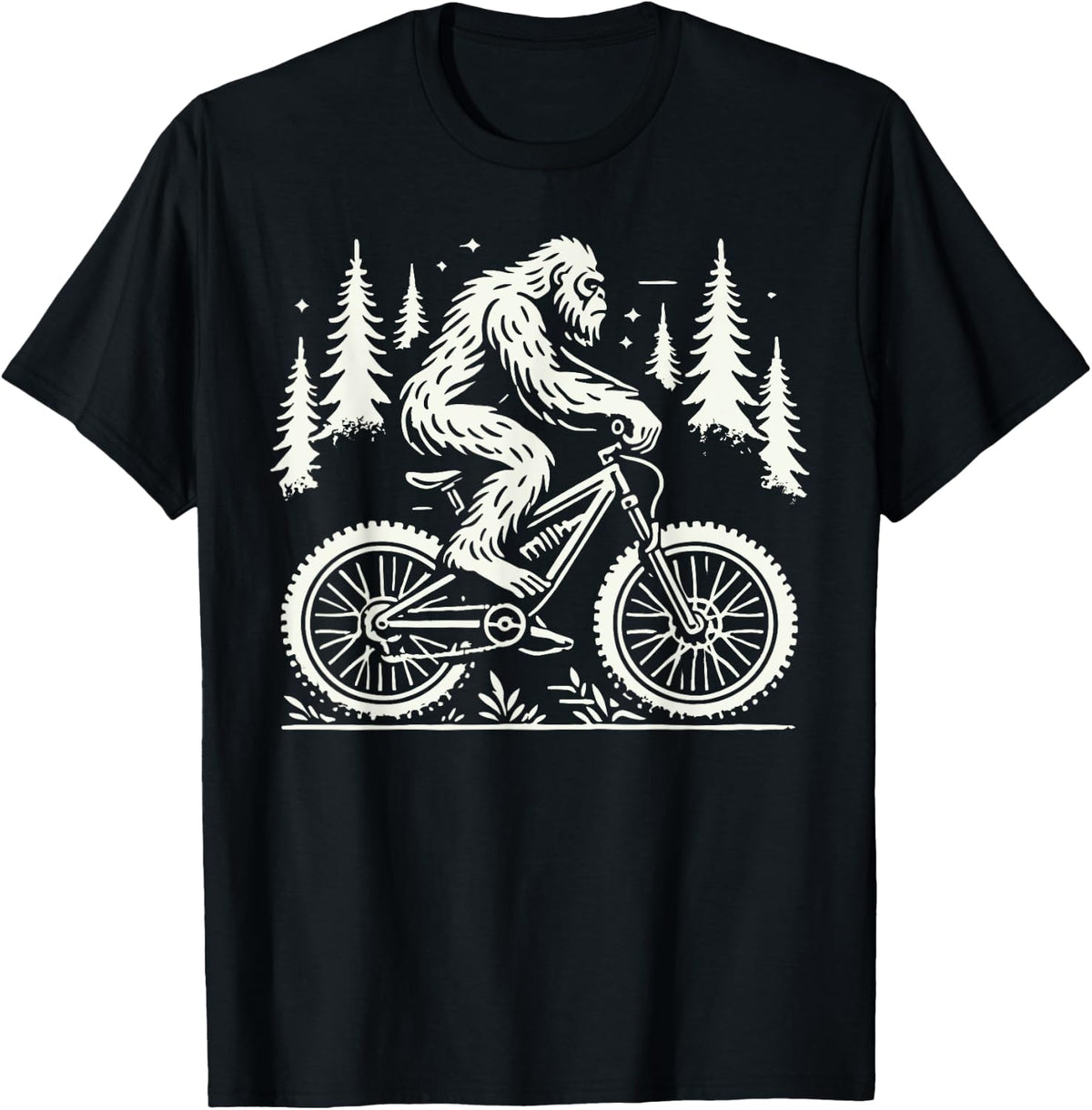 Yeti MTB Adventure Outdoor Bicycle T-Shirt - Black