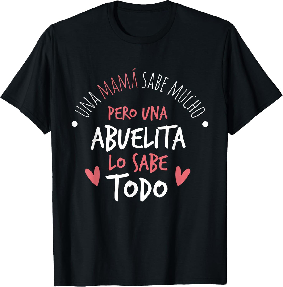 Abuelita Sabe Todo Dia de la Madre Regalo T-Shirt T-Shirt Small - Black