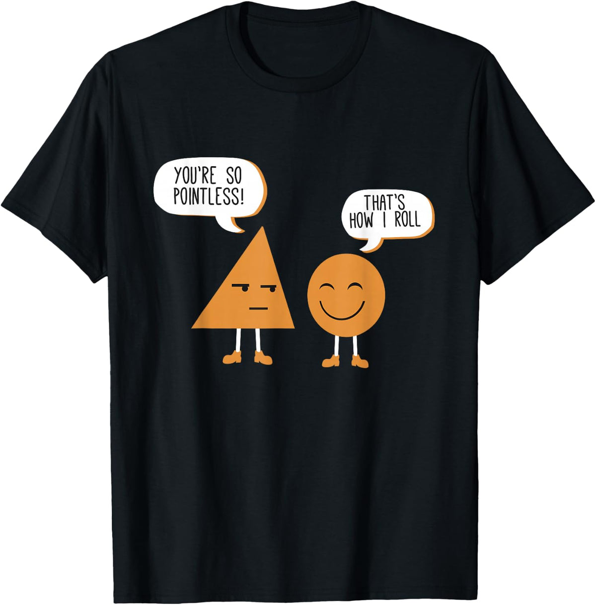 Math Graphic Funny Figures And Shapes You're So Pointless T-Shirt - Black