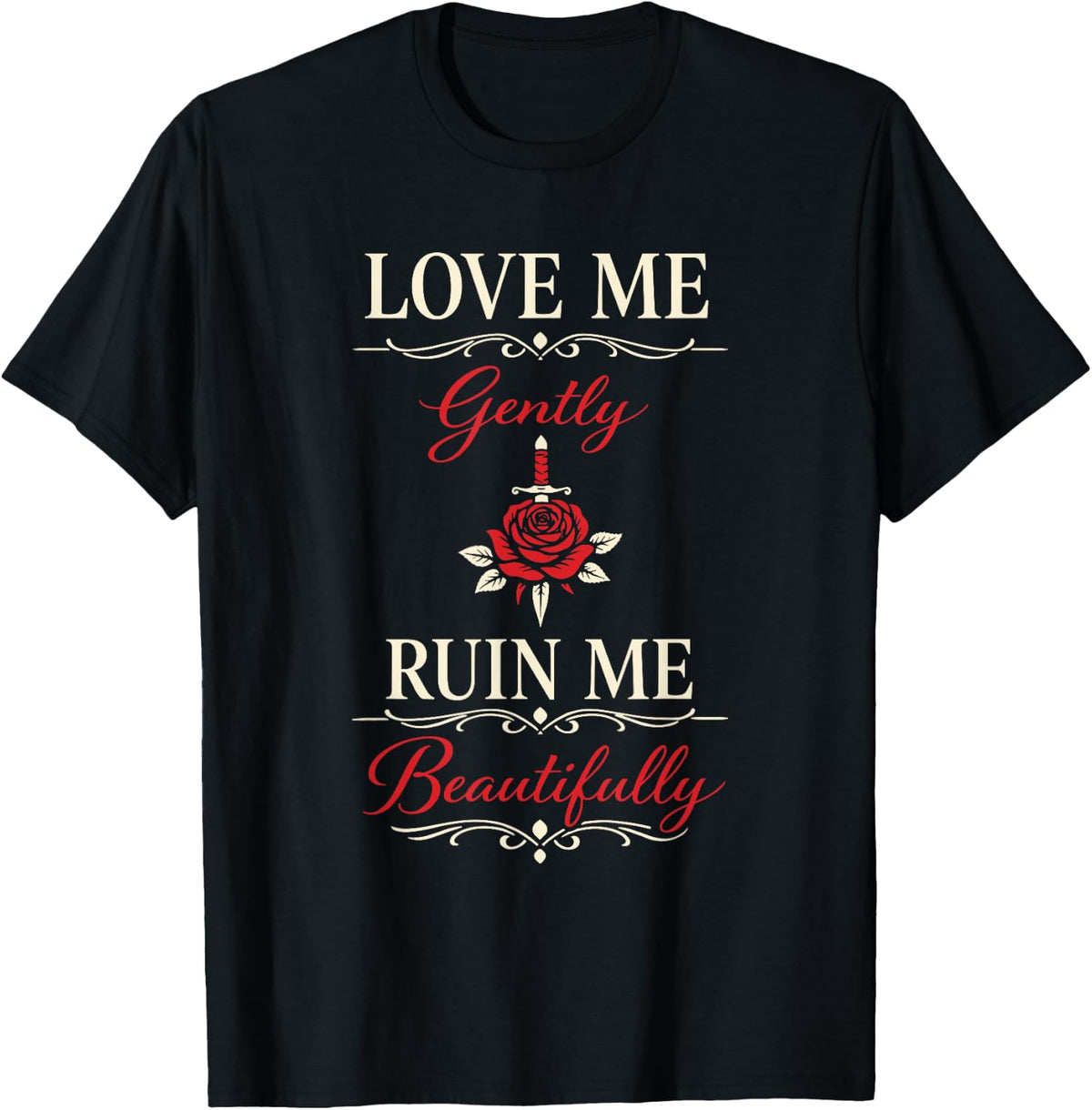 Vamp Romantic Romantic Goth Dark Romance Gothic Romance T-Shirt - Black