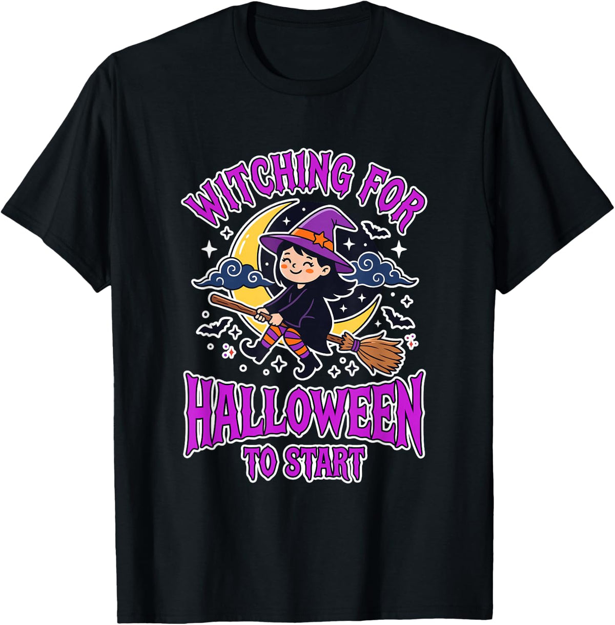 Witch Witching for Halloween to Start Spooky Season T-Shirt - Black
