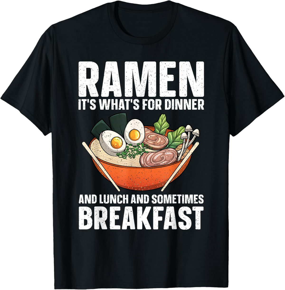 Funny Ramen Noodles Art For Men Women Japanese Ramen Lovers T-Shirt - Black