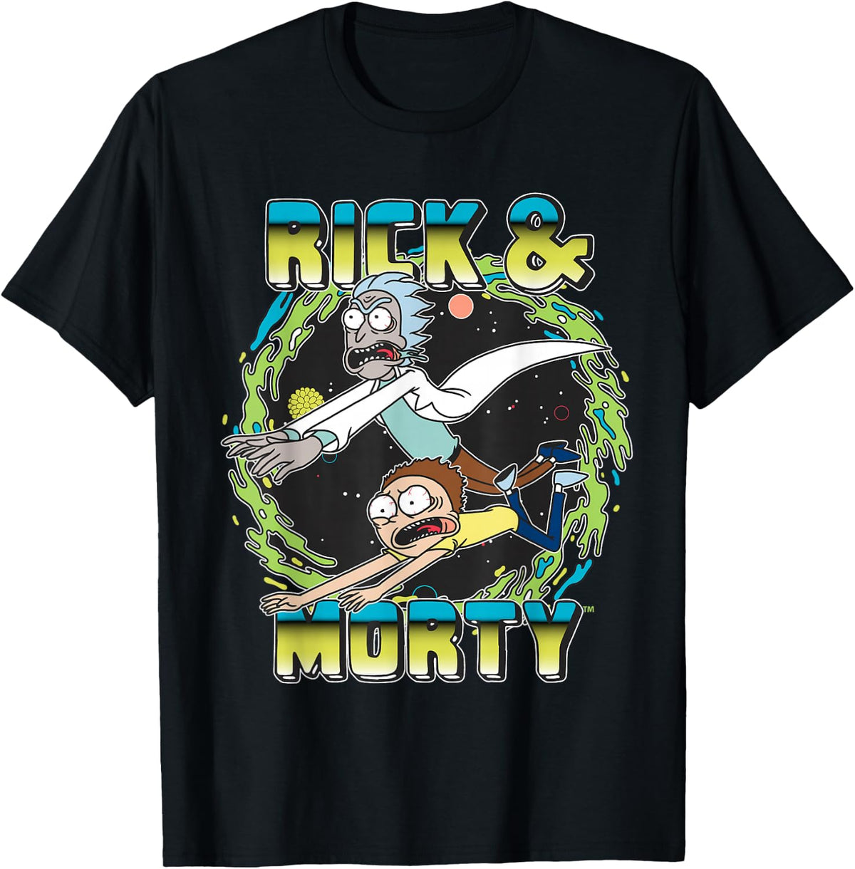 Rick & Morty Galaxy Portal T-Shirt - Black