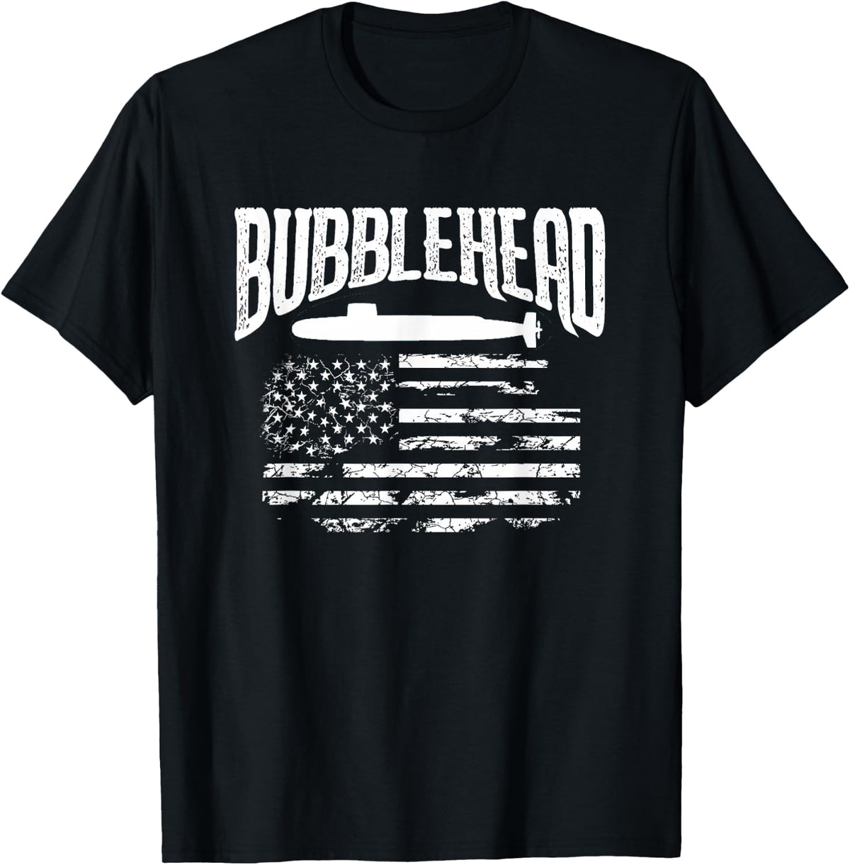 Bubblehead Submarine Veteran T Shirt - Gift for Submariner T-Shirt - Black