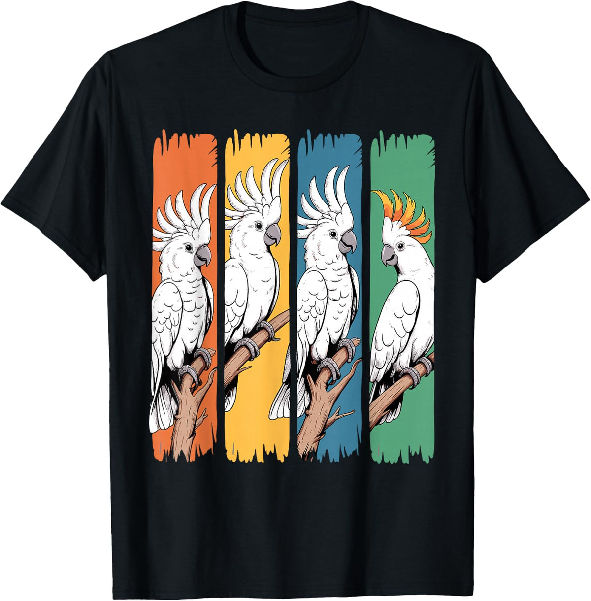 Cute Cockatoo Art for Men Women Kids Parrot Goffin Cockatoo T-Shirt - Black