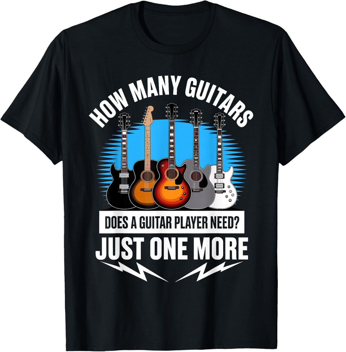 Funny Guitar Design for Men Women Guitar Player Guitarist T-Shirt - Black