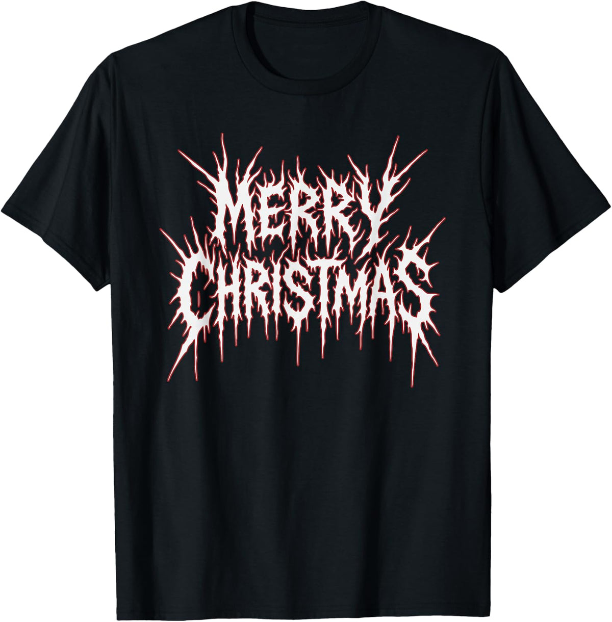 Merry Christmas Funny Heavy Metal Rock Band Holiday T-Shirt - Black