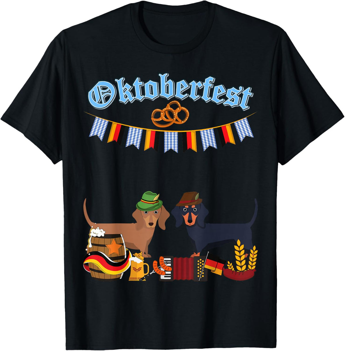Dachshund Oktoberfest T-Shirt - Black