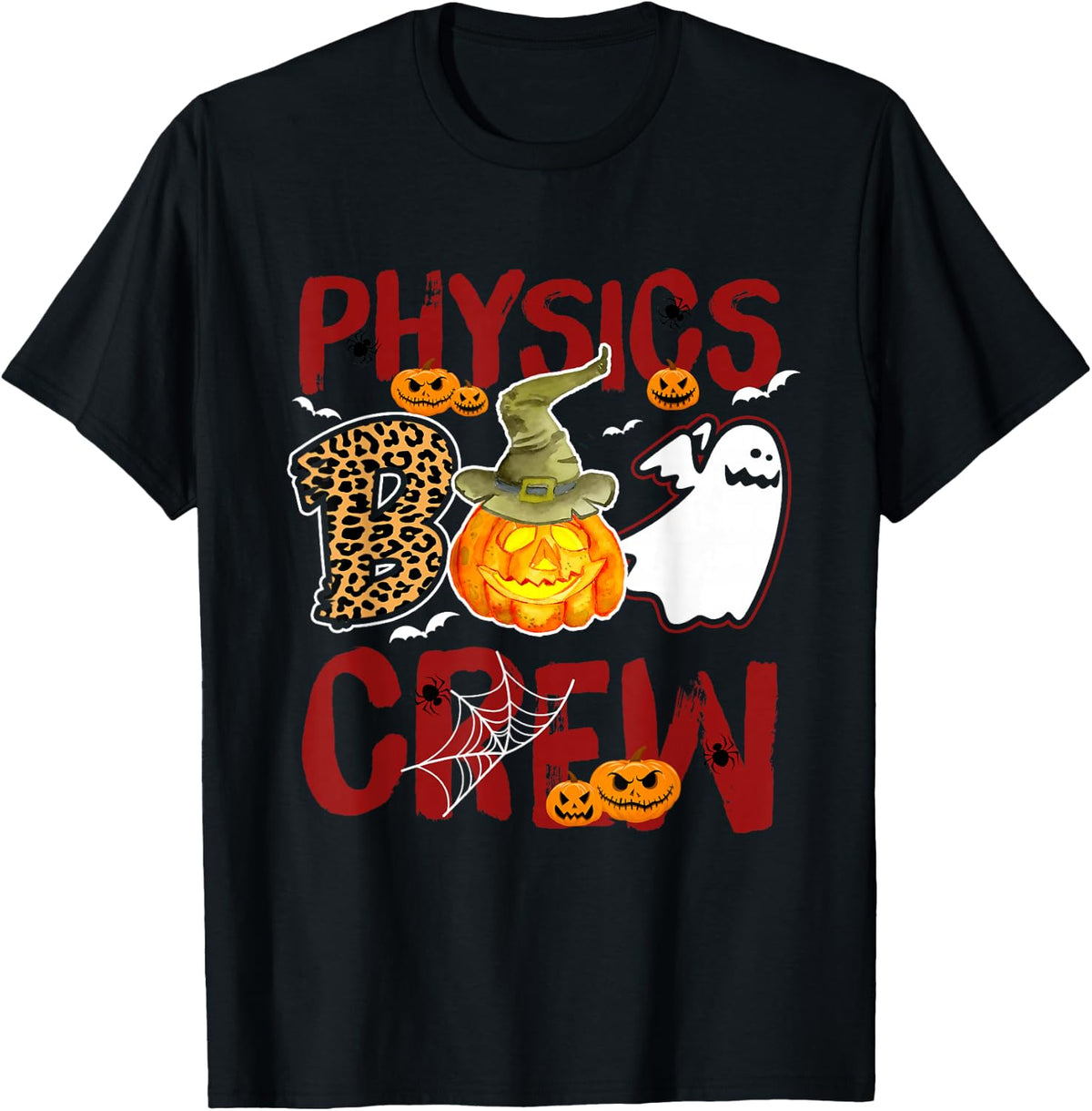 Physics Boo Crew Halloween Physicist Match T-Shirt - Black