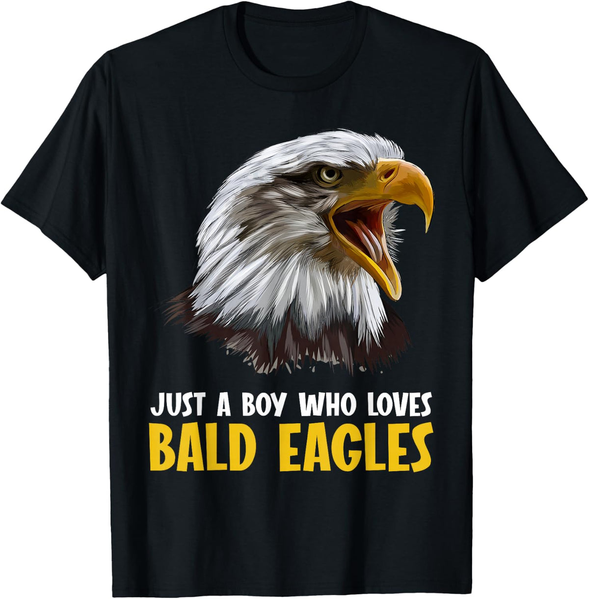 Just a boy who loves Bald Eagles Bald Eagle T-Shirt - Black