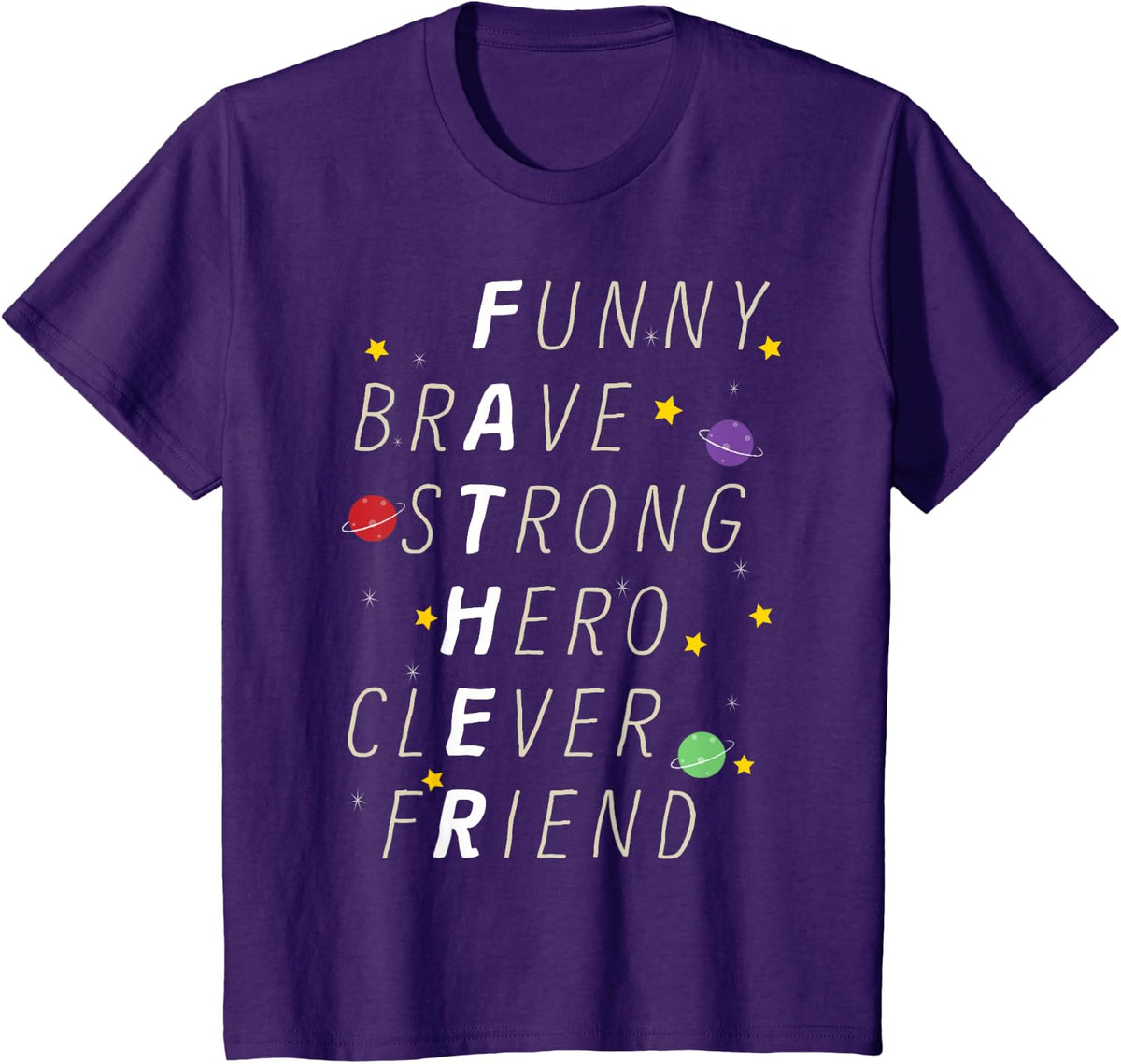 Funny Brave Strong Hero Clever Friend Father Father's Day T-Shirt - Purple