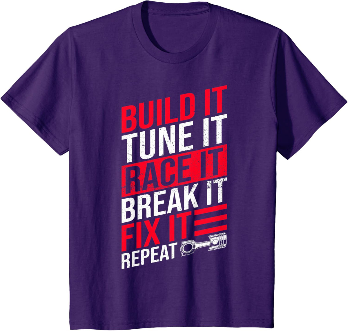 Car Mechanics Garage Mechanics Build It Tune It Car Guys T-Shirt - Purple