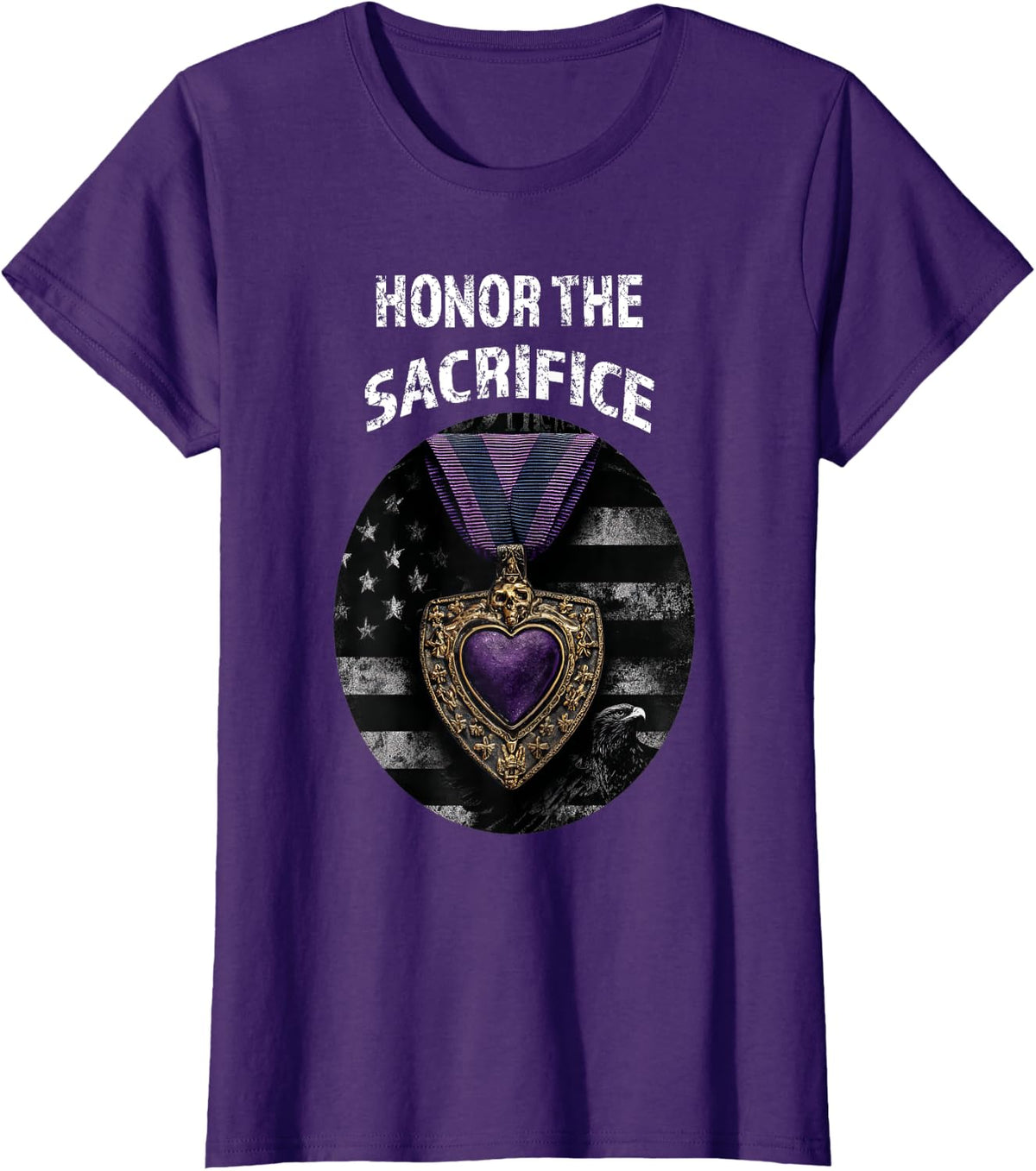 Purple Heart Day August 7 2025 Military Memorial Day Honor T-Shirt - Purple