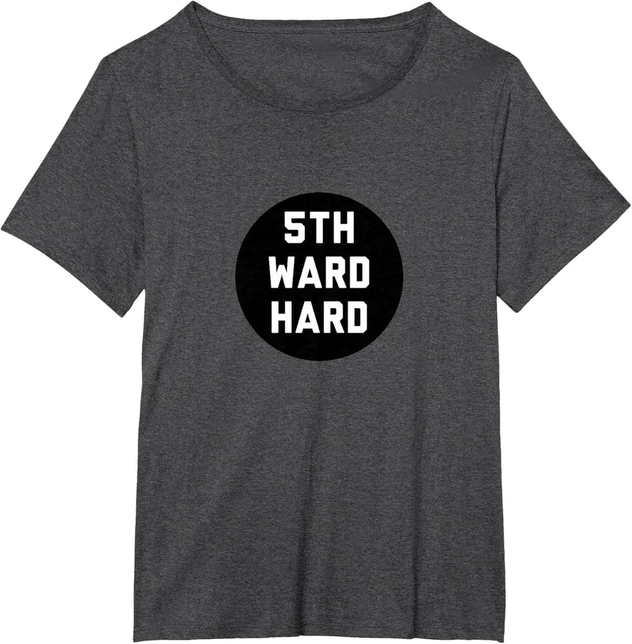 5th Ward Hard Southern Hip Hop Spell Out Rap Tee Shirt T-Shirt - Dark Heather Grey