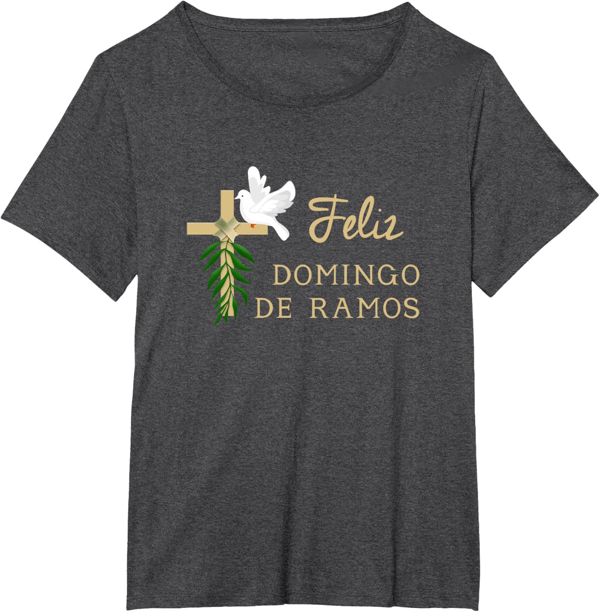 Feliz Domingo de Ramos Palm Sunday T-Shirt - Dark Heather Grey