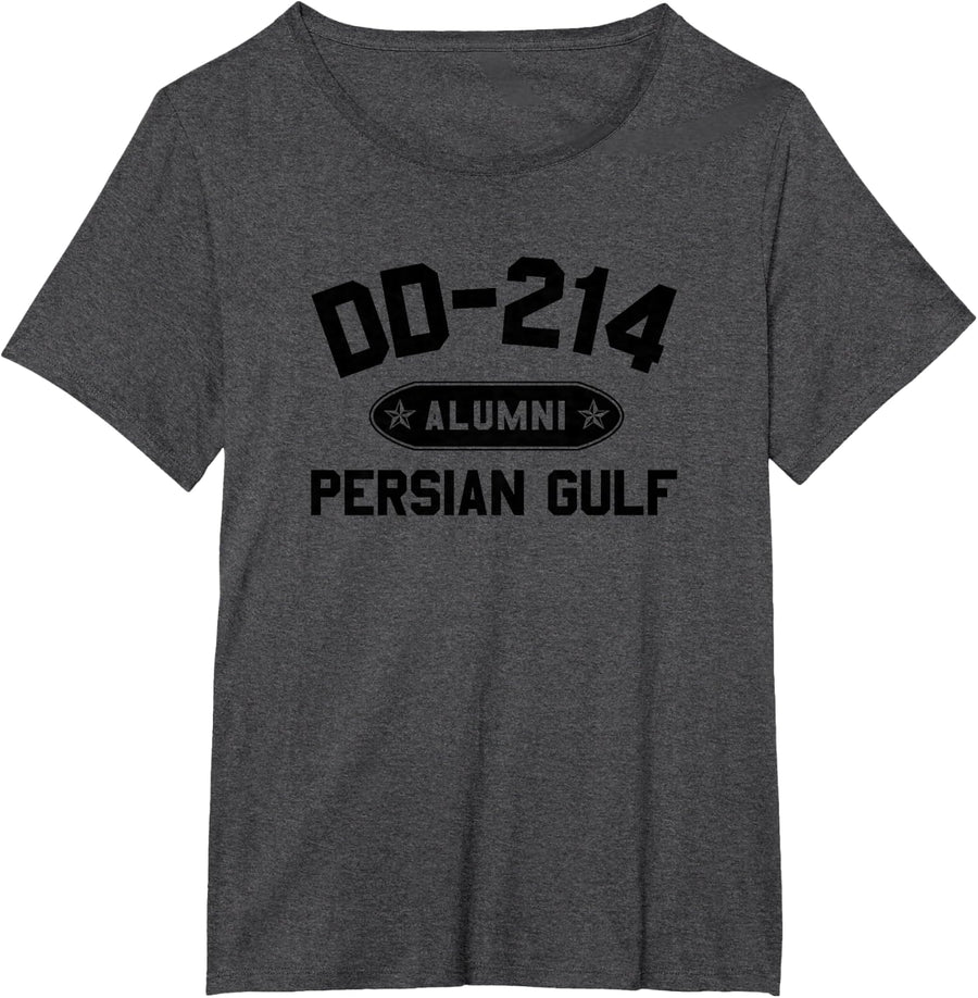 DD-214 Alumni Persian Gulf Iraq War Military Veteran DD214 T-Shirt - Dark Heather Grey