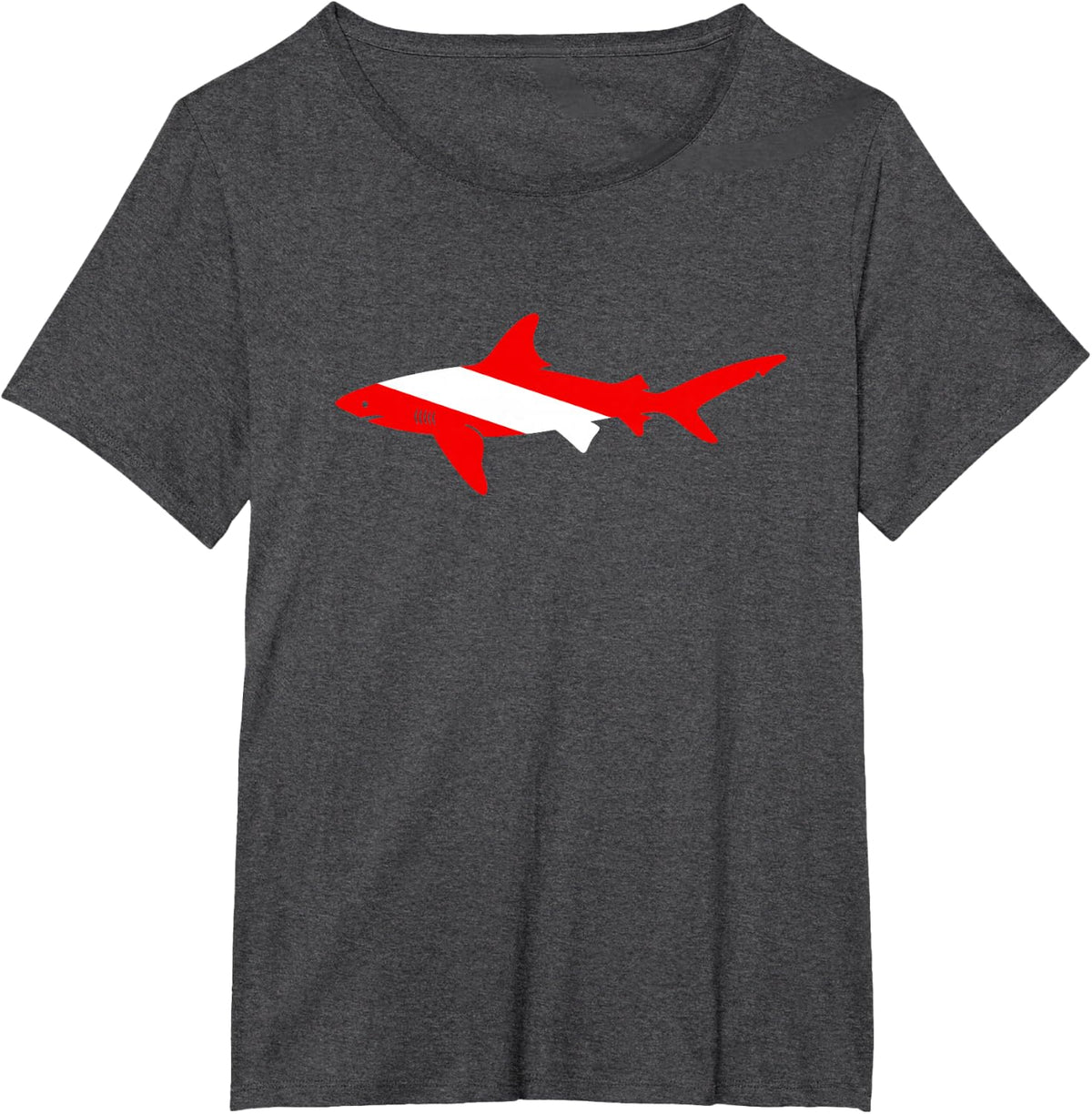 Dive Shark Diver Shirts Men Flag Scuba Diving Graphic T-Shirt - Dark Heather Grey