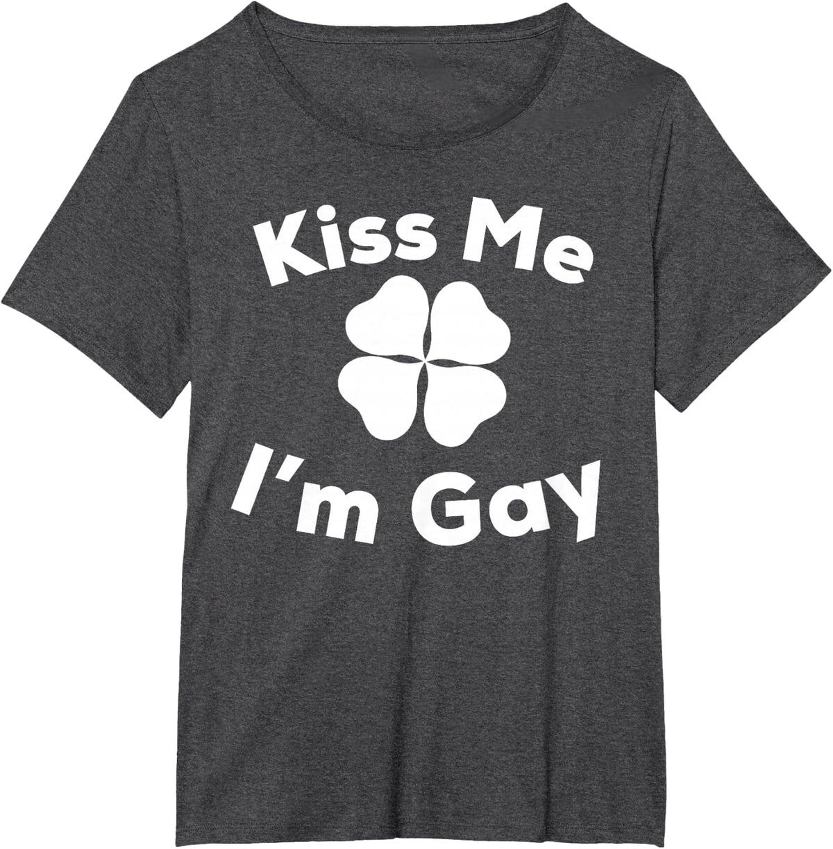 St Patricks Day Shirt Kiss Me I'm Gay Pride Irish Paddys T-Shirt - Dark Heather Grey