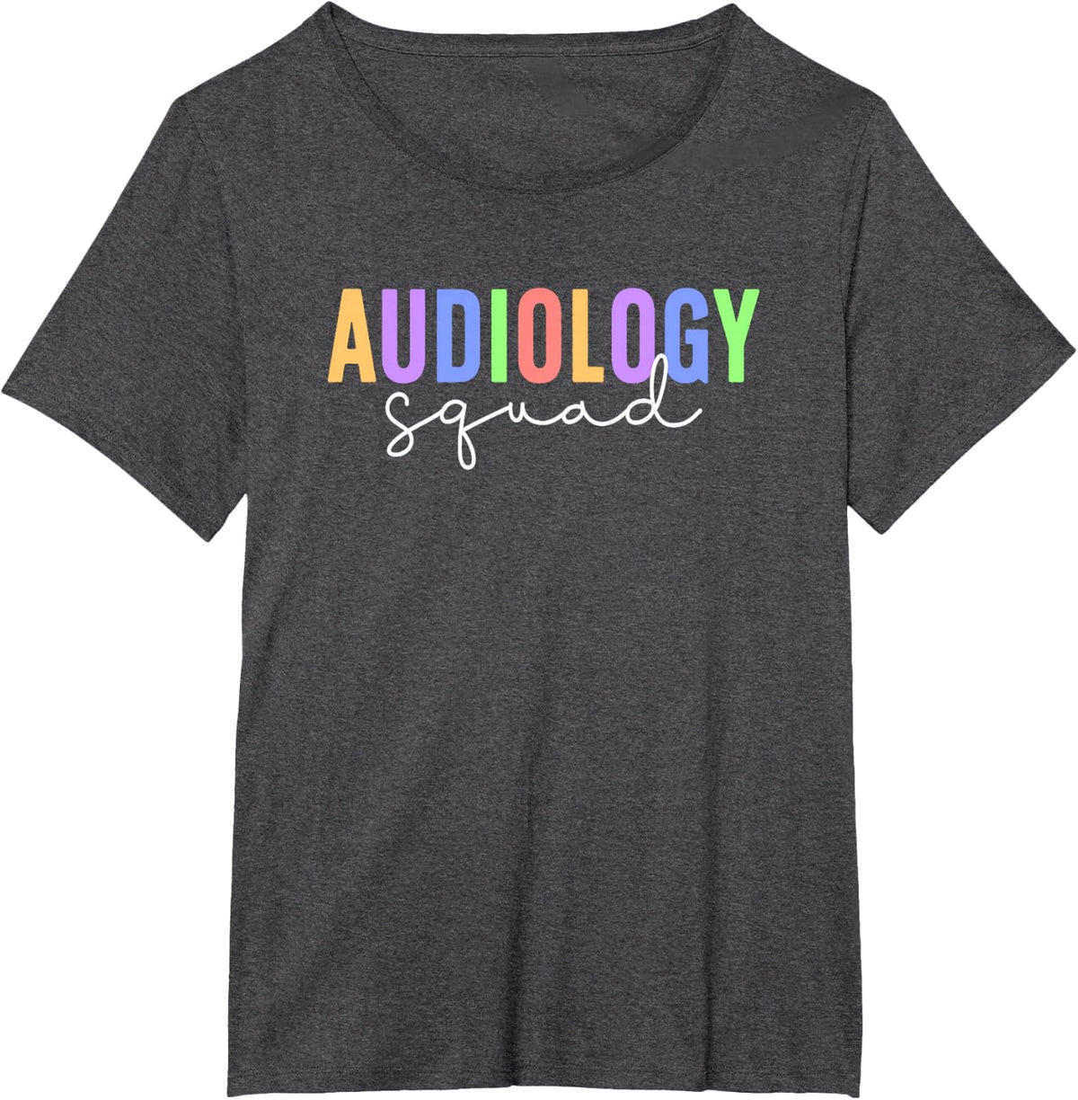 Audiology Squad Audiologist Team T-Shirt Tee For Audiologists And Hard Of Hearing Professionals - Dark Heather Grey
