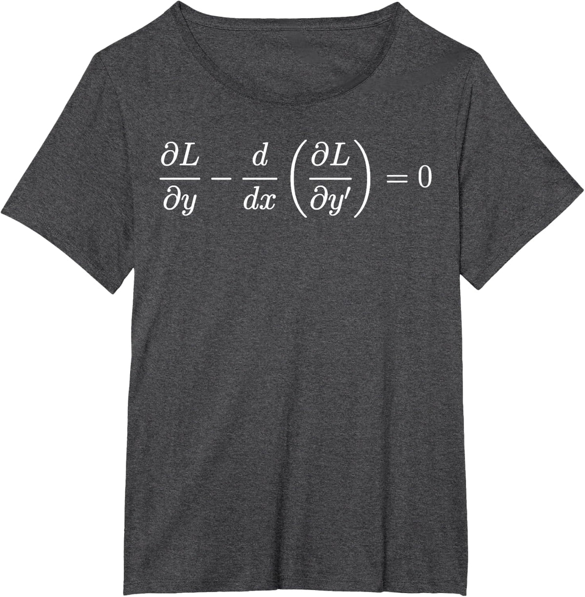 Euler-Lagrange Fundamental Equation of Lagrangian Physics T-Shirt - Dark Heather Grey