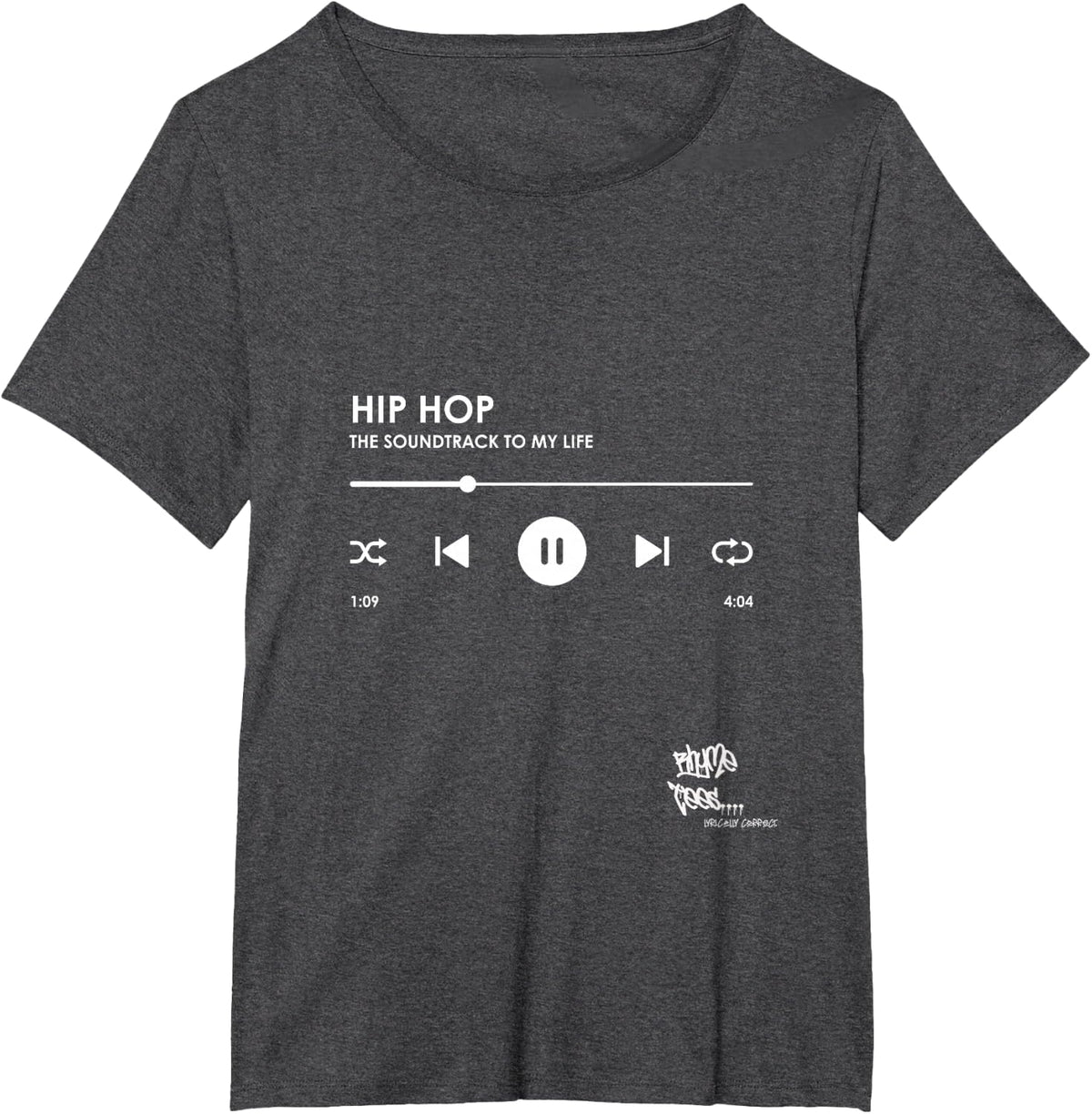 HIP HOP THE SOUNDTRACK TO MY LIFE Rap Merch T-Shirt - Dark Heather Grey