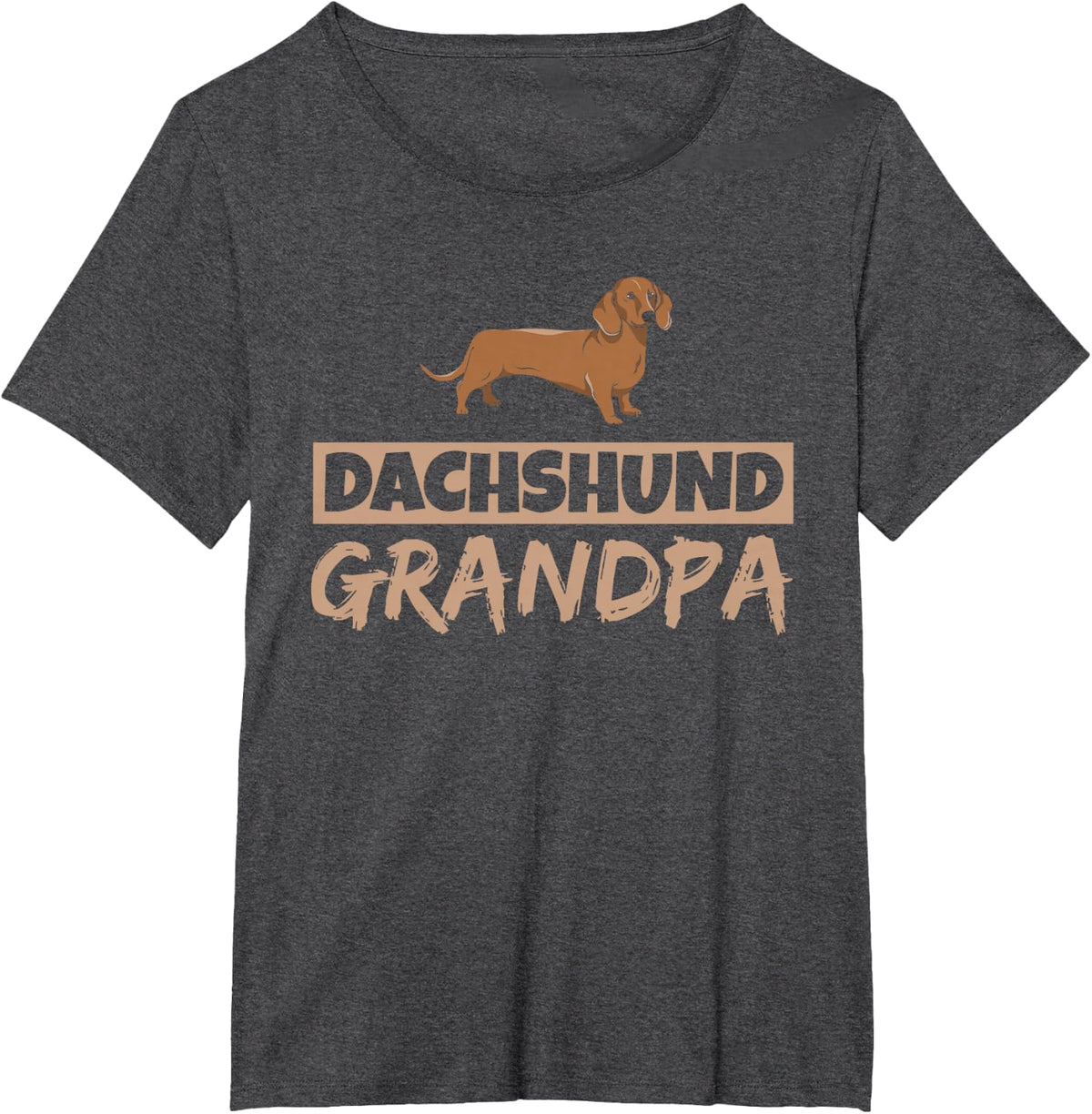 Dachshund Grandpa Dog Wiener Puppy Owner Dachshund Granddad Men Women Girls Kids T-Shirt - Dark Heather Grey