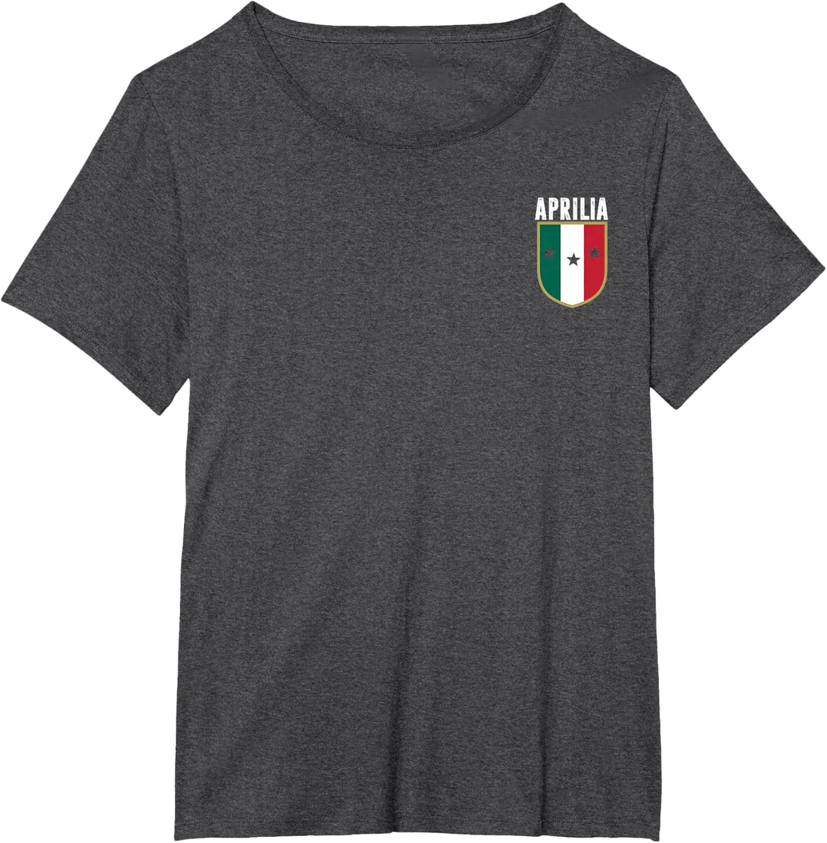 Aprilia Italia Maglietta T-Shirt Bandiera Italia Citt Italiana Women's Graphic Casual T-Shirt Black Size S - Dark Heather