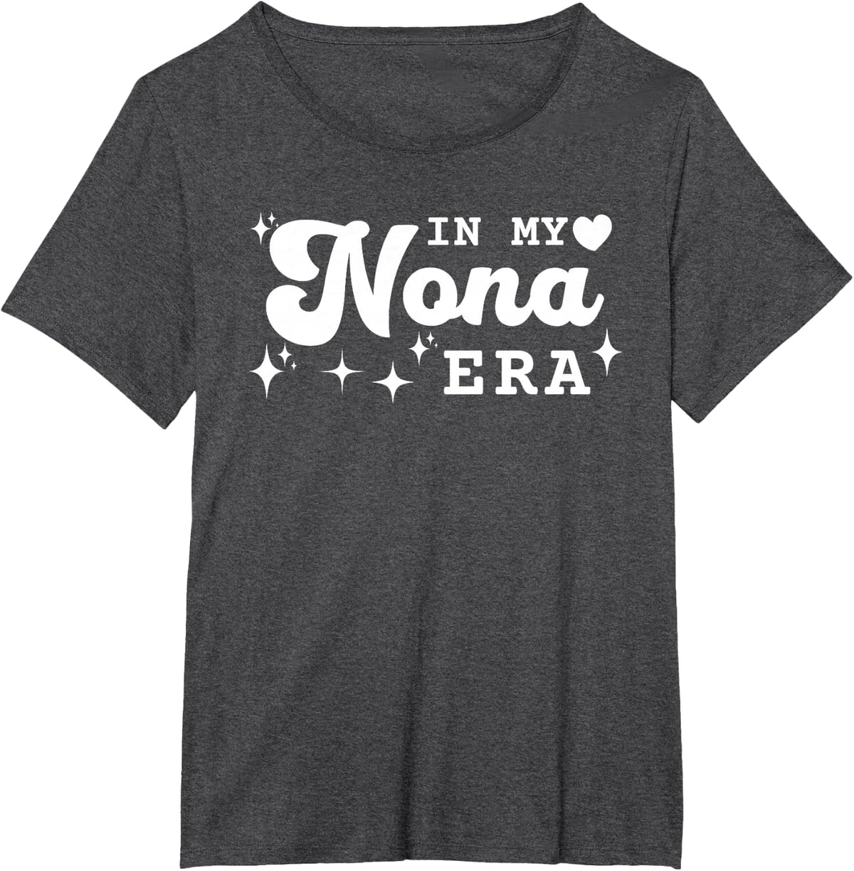 Funny In My Nona Era Lover Groovy Retro Mother's Day T-Shirt - Dark Heather Grey