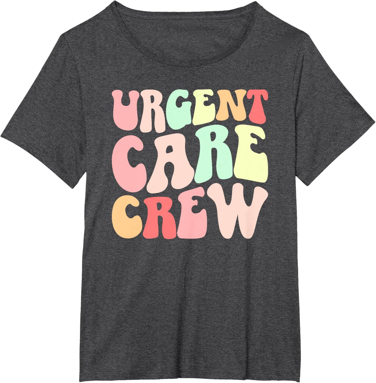 Groovy Urgent Care Crew Urgent Care Department Team T-Shirt - Dark Heather Grey