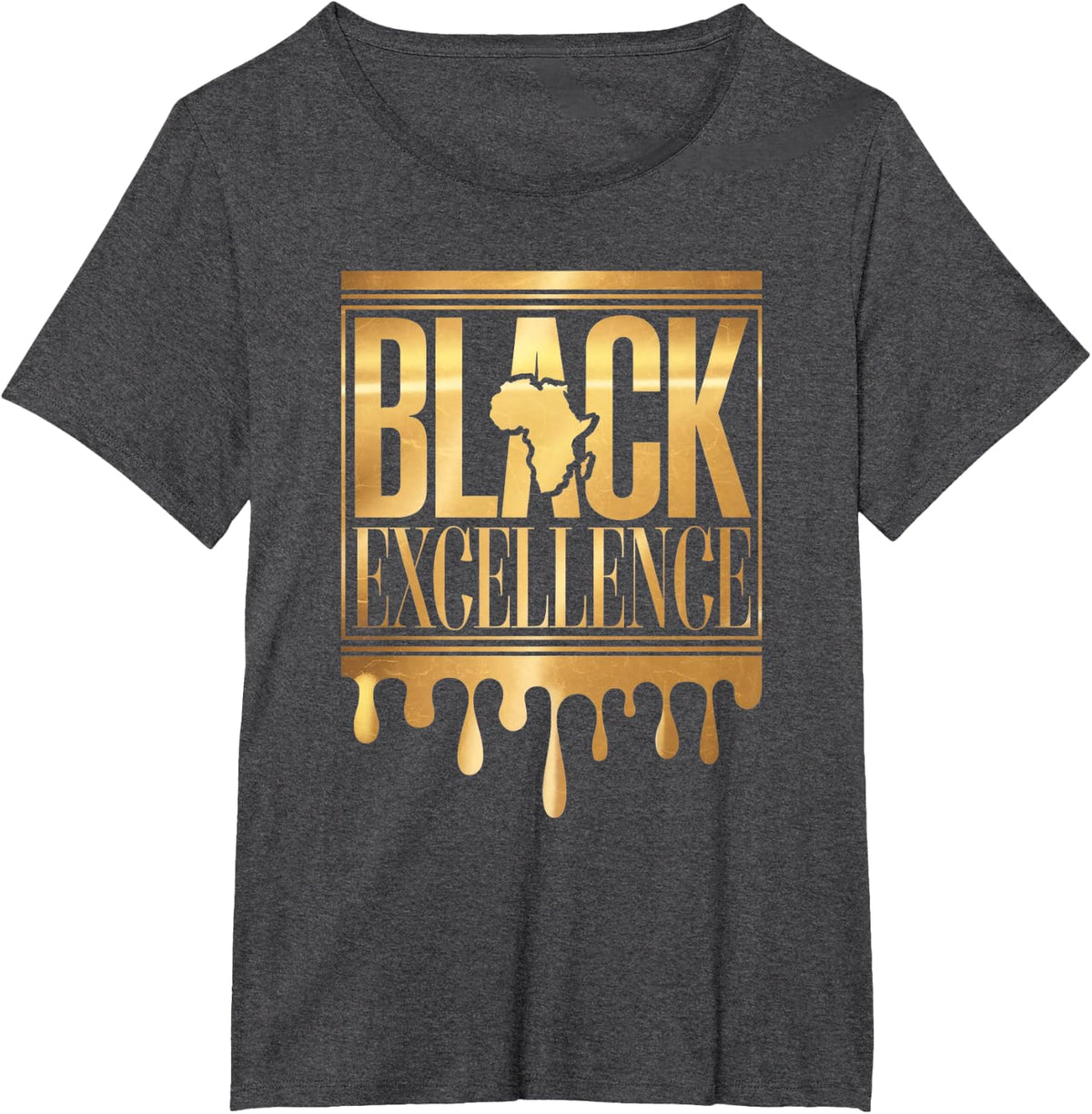 Black Pride Black History Month Black Afro Motivation T-Shirt - Dark Heather Grey