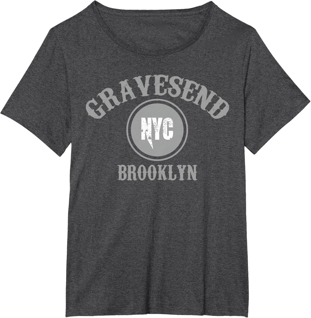 Cool T-Shirt - Gravesend Brooklyn NYC Tee T-Shirt - Dark Heather Grey
